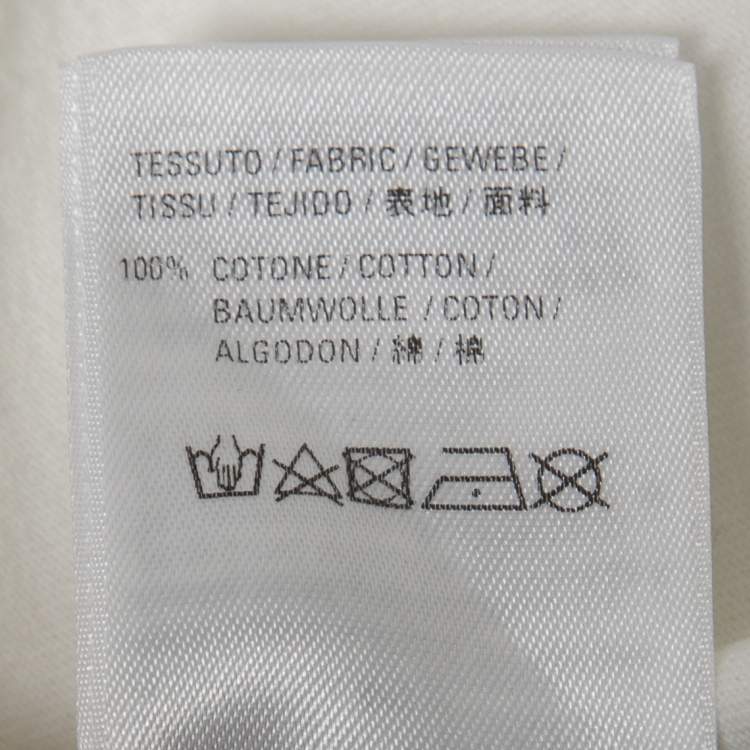 Pre Owned Balenciaga White Cotton Fuel Gauge Graphic Print T-Shirt M