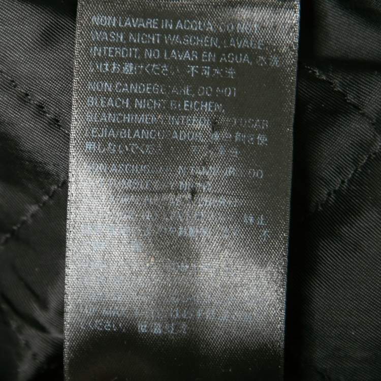 Pre Owned Balenciaga Wool Fleece Logo Embroidered Oversized Zip-Up Jacket S