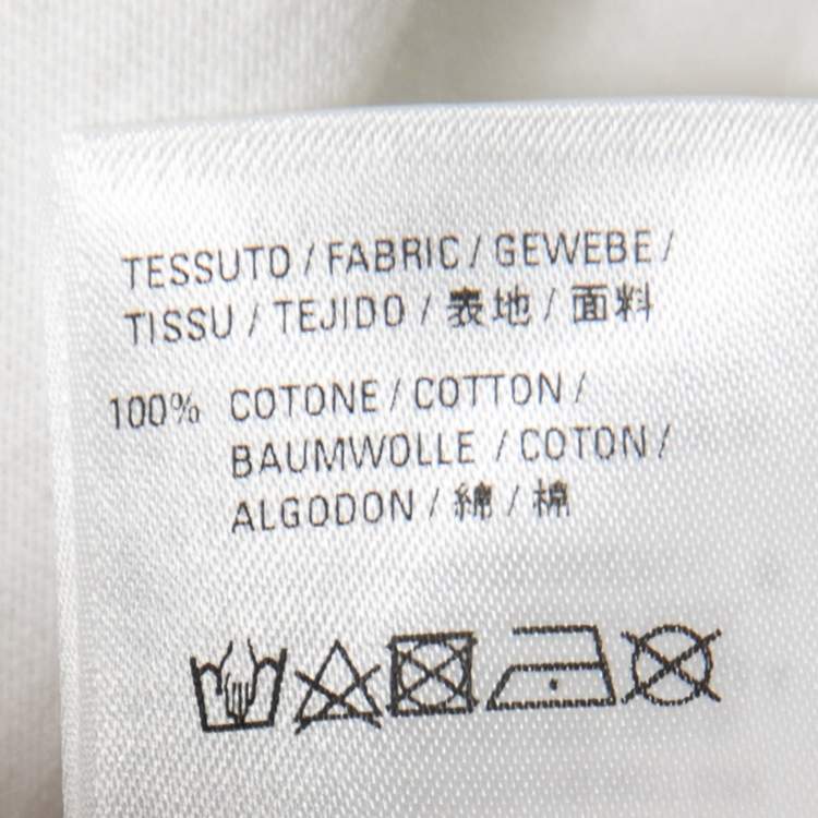 Pre Owned Balenciaga White Cotton Logo Printed Oversized T-Shirt S