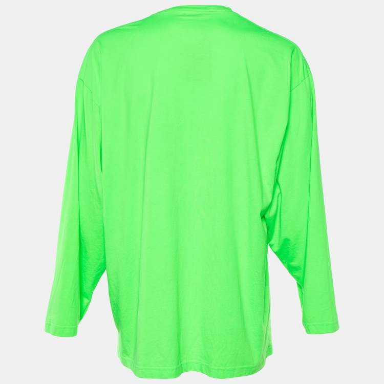 Balenciaga Polyester Oversized TShirt Green  SS21 Mens  US