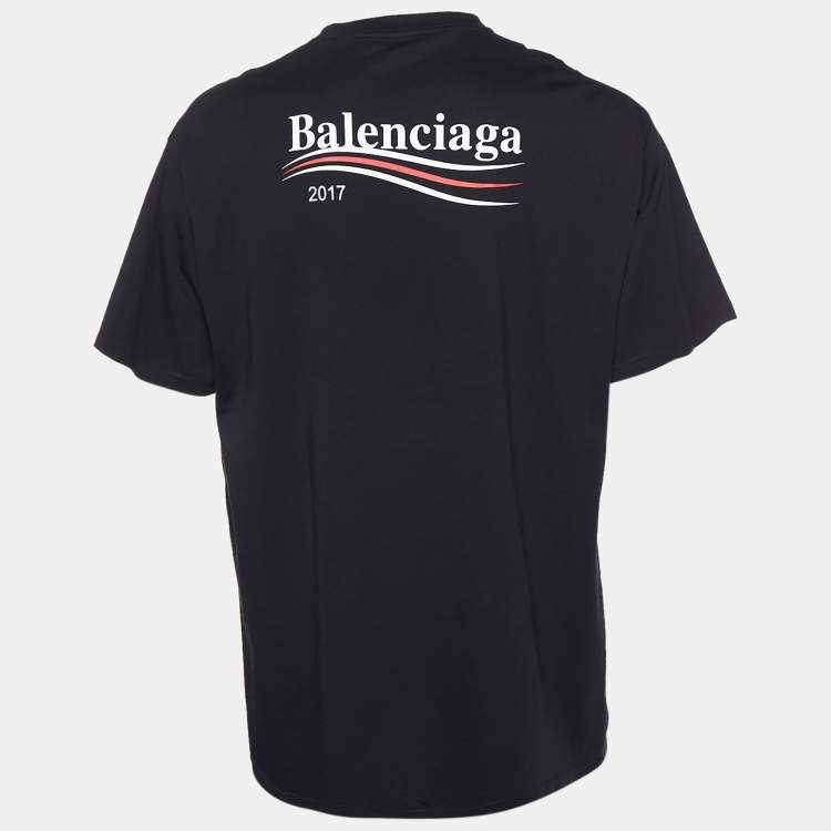 Black Logo 2017 Cotton Crewneck T-Shirt L Balenciaga | TLC