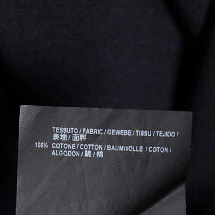 Pre Owned Balenciaga Black Logo 2017 Printed Cotton Crewneck T-Shirt L