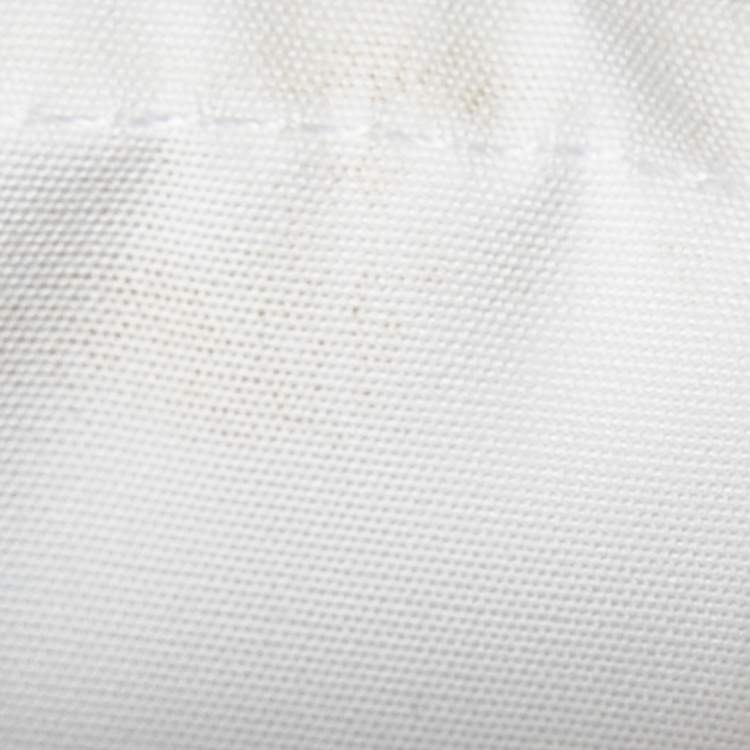 مملوكة مسبقًا Balenciaga White Cotton Logo Detail Oversized Shirt L