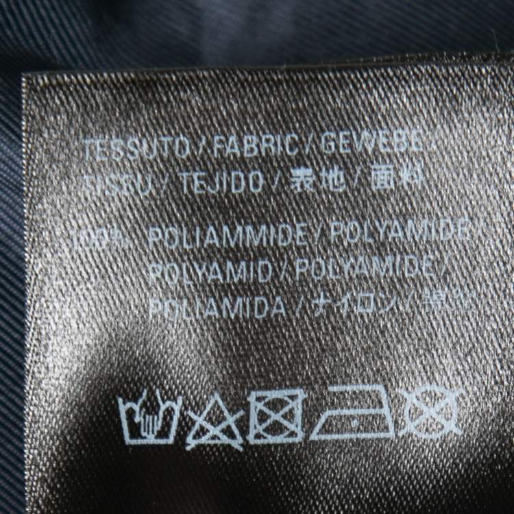 Pre Owned Balenciaga Navy Blue/Black Synthetic Zip-Up Windbreaker Jacket XS
