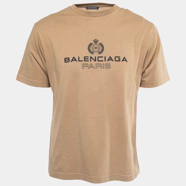 Balenciaga brown cheap t shirt