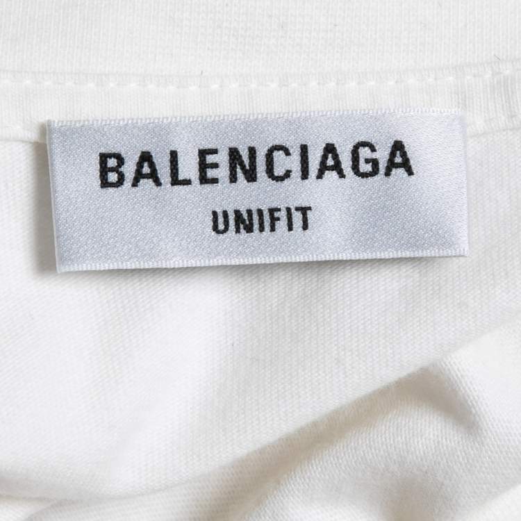 Pre Owned Balenciaga Unifit White The Simpsons Print Cotton Oversized T-Shirt S