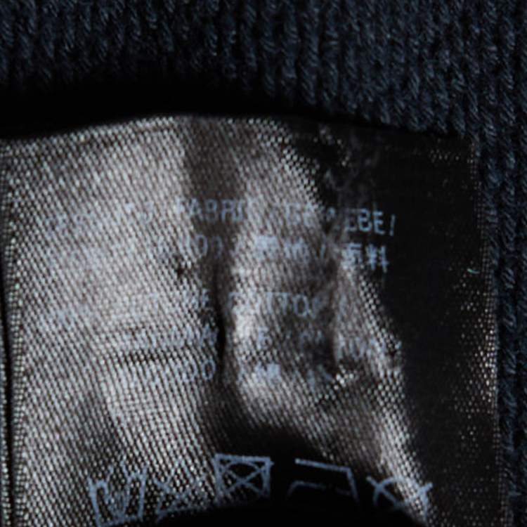 Pre Owned Balenciaga Black Logo Printed Cotton Knit Oversized Hoodie M