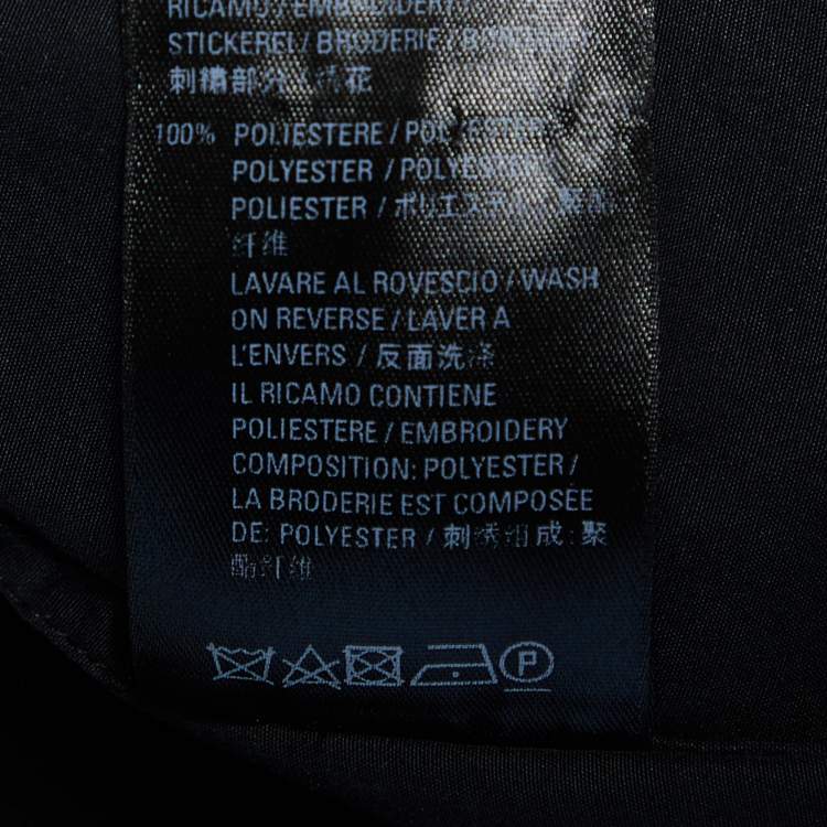 مملوكة مسبقًا Balenciaga Black Cotton Logo Embroidered Pocket Detail Short Sleeve Shirt L