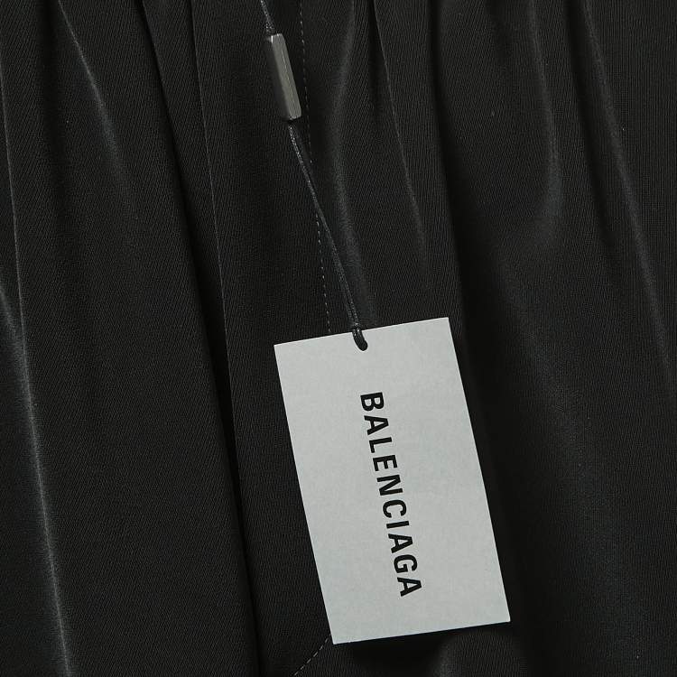 Pre Owned Balenciaga Black Jersey Elasticated Waist Bermuda Shorts S