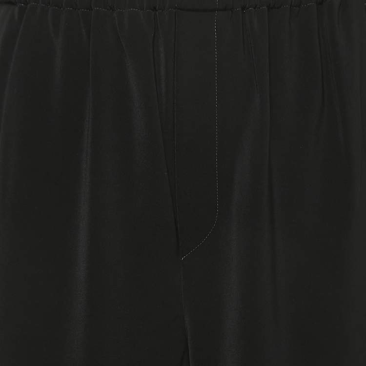 Pre Owned Balenciaga Black Jersey Elasticated Waist Bermuda Shorts S