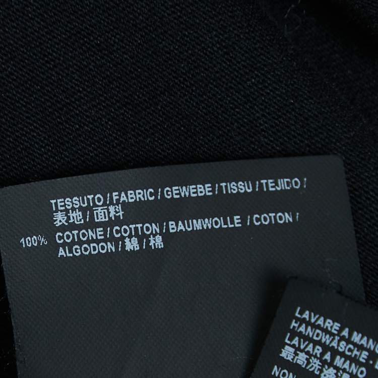 Pre Owned Balenciaga Black Cotton Printed T-Shirt M