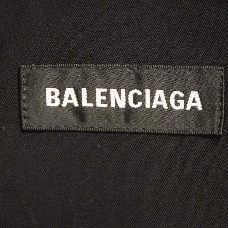 Pre Owned Balenciaga Black Technical 80's Shoulder Tailored Jacket L