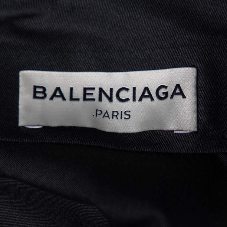 Pre Owned Balenciaga Navy Blue Wool Tailored Trousers M