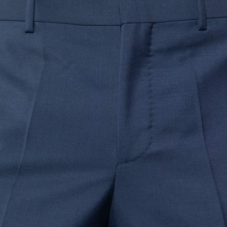 Pre Owned Balenciaga Navy Blue Wool Tailored Trousers M