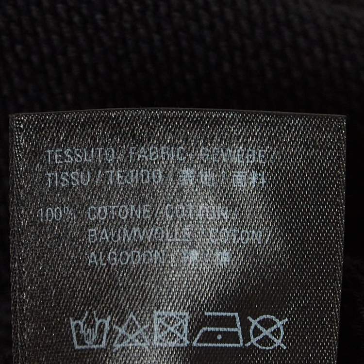 Pre Owned Balenciaga Black BB Print Cotton Knit Oversized Hoodie XS