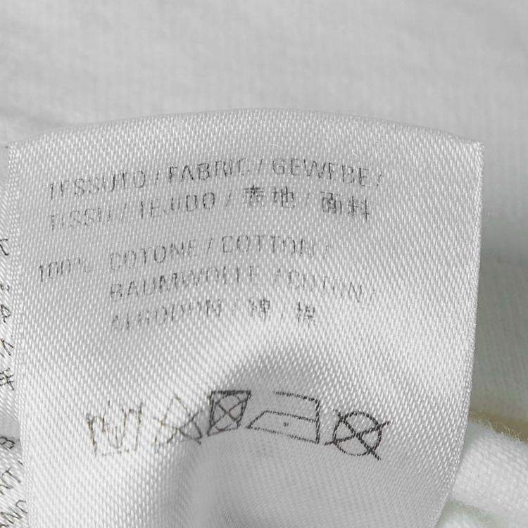 Pre Owned Balenciaga White Printed Cotton Oversized T-Shirt S