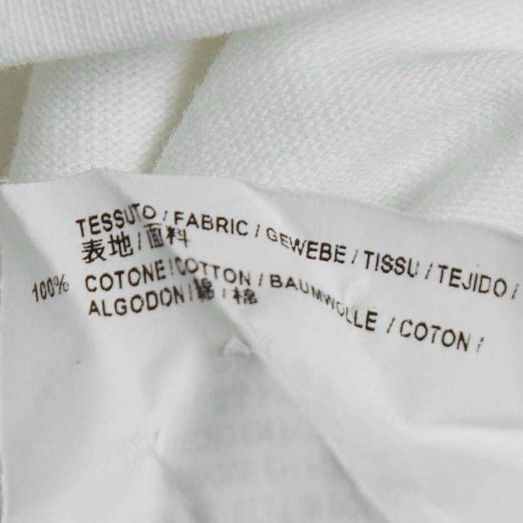 Pre Owned Balenciaga White Printed Cotton Oversized T-Shirt XS