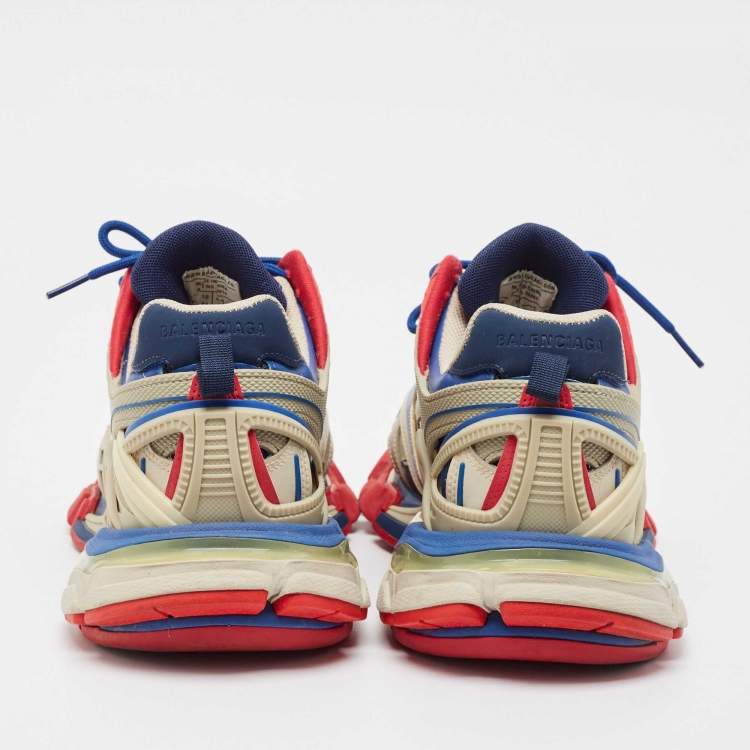Pre Owned Balenciaga Multicolor Faux Leather and Mesh Track 2 Sneakers Size 44