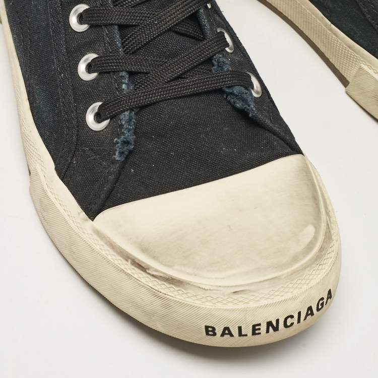Pre Owned Balenciaga Black Canvas High Top Sneakers Size 43