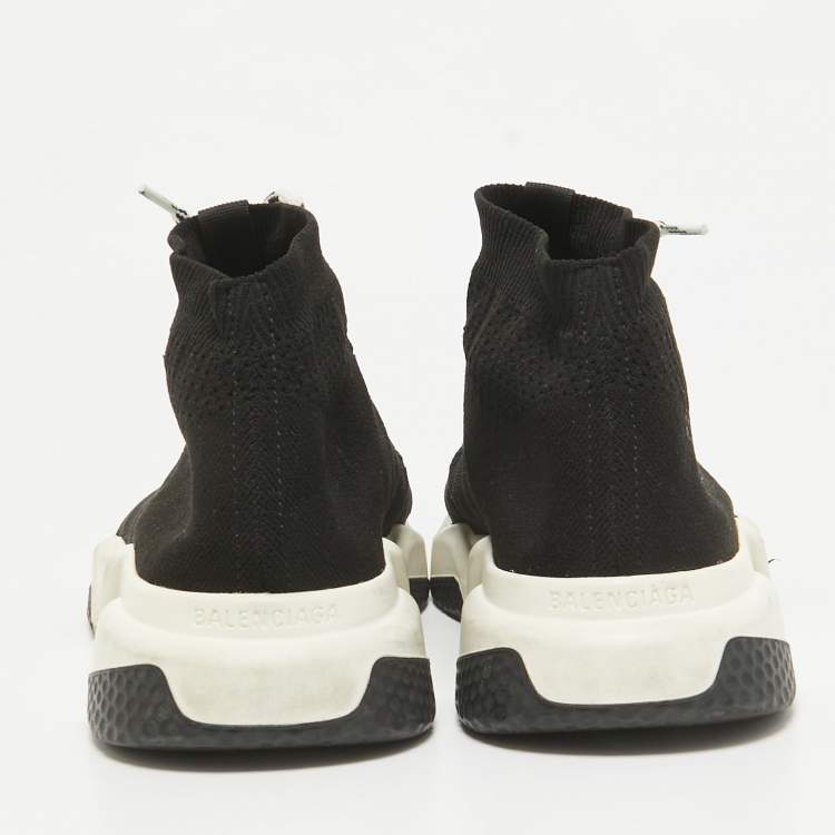 Pre Owned Balenciaga Black Fabric Speed 2.0 High Top Sneakers Size 41