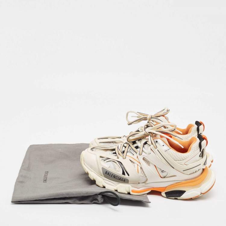 Pre Owned Balenciaga Multicolor Faux Leather and Mesh Track Sneakers Size 40
