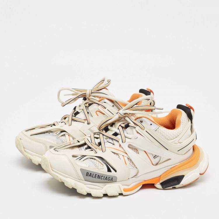 Pre Owned Balenciaga Multicolor Faux Leather and Mesh Track Sneakers Size 40