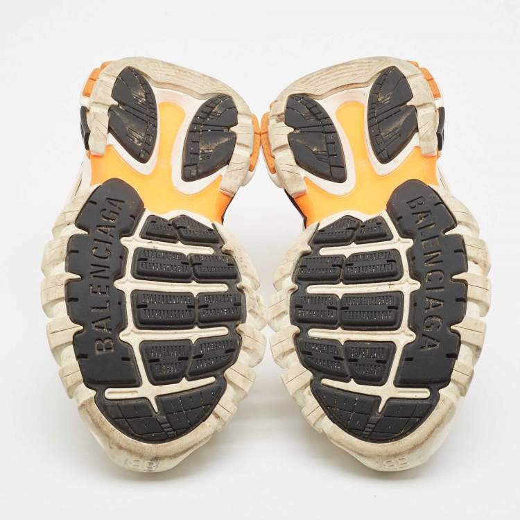Pre Owned Balenciaga Multicolor Faux Leather and Mesh Track Sneakers Size 40
