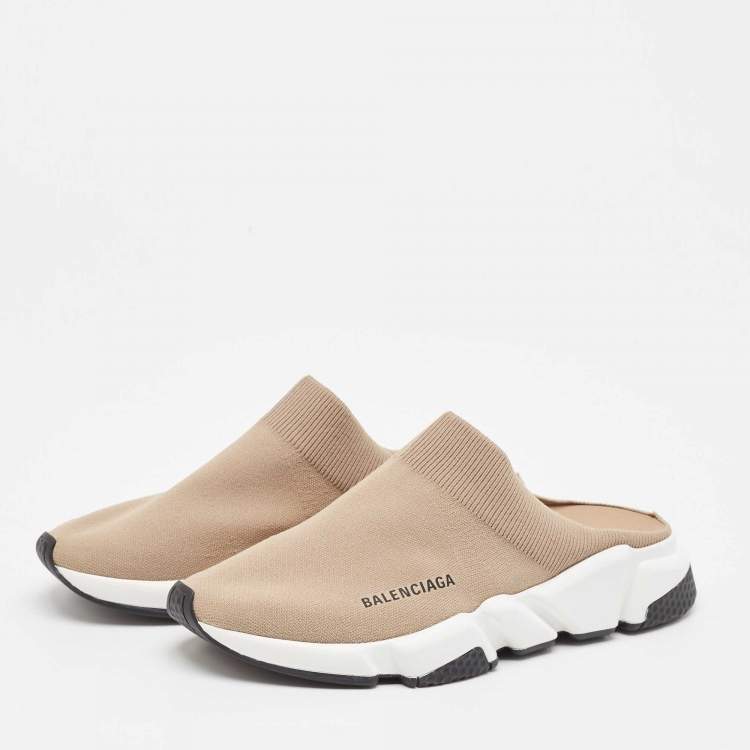 Balenciaga speed trainer tan hotsell