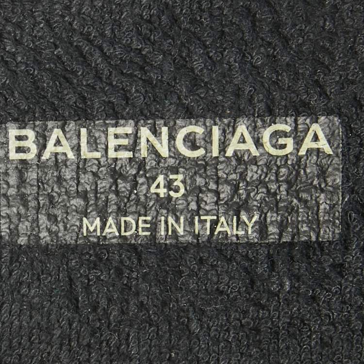 Pre Owned Balenciaga Black Knit Fabric Speed Trainer Sneakers Size 43