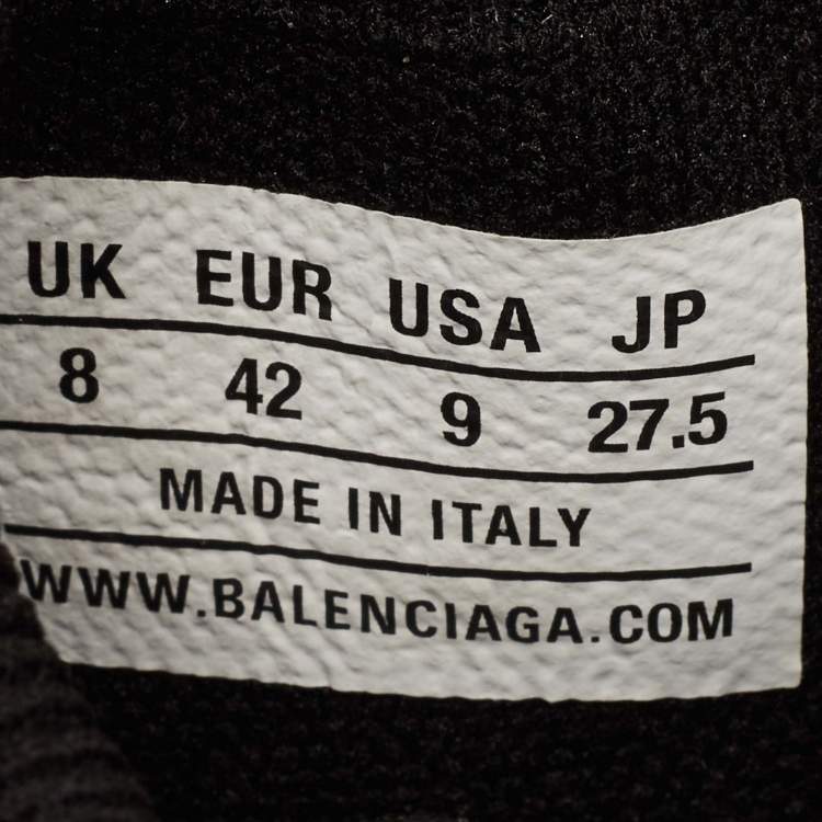 Pre Owned Balenciaga Black Knit Fabric Speed Trainer Sneakers Size 42
