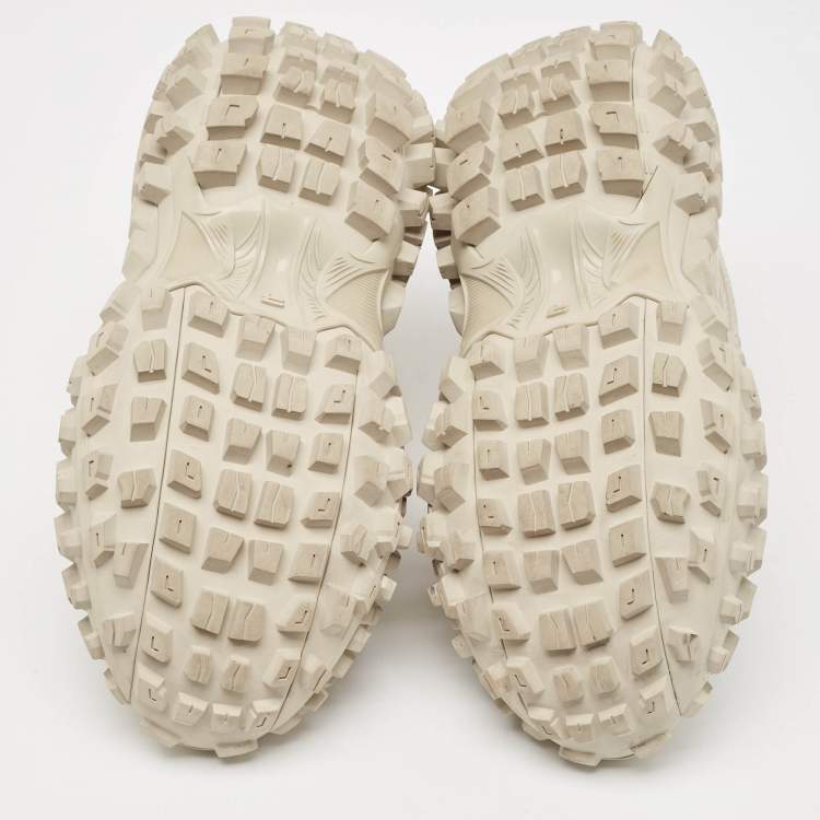 Pre Owned Balenciaga Beige Mesh and Faux Leather Bouncer Chunky Sneakers Size 41