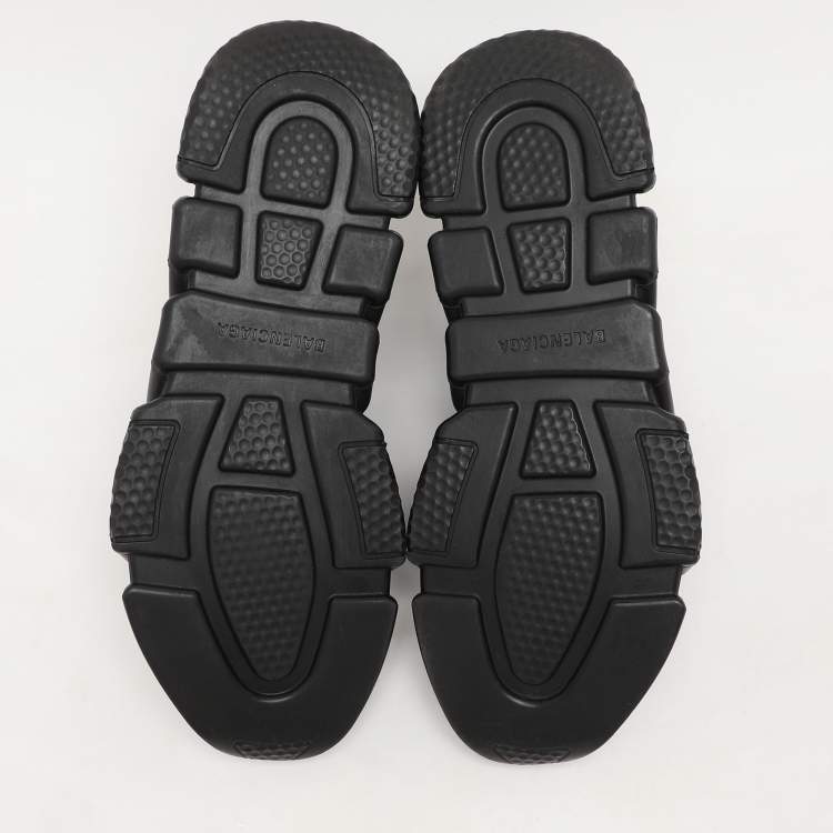 Pre Owned Balenciaga Black Knit Fabric Speed Trainer Sneakers Size 45