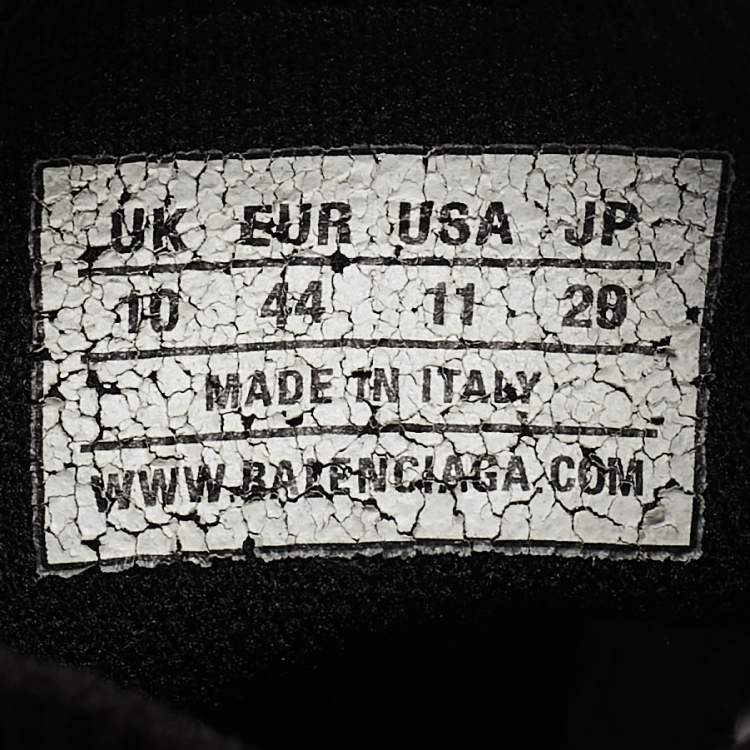 مملوكة مسبقًا Balenciaga Black/White Knit Fabric Allover Logo Speed Trainer Sneakers Size 44