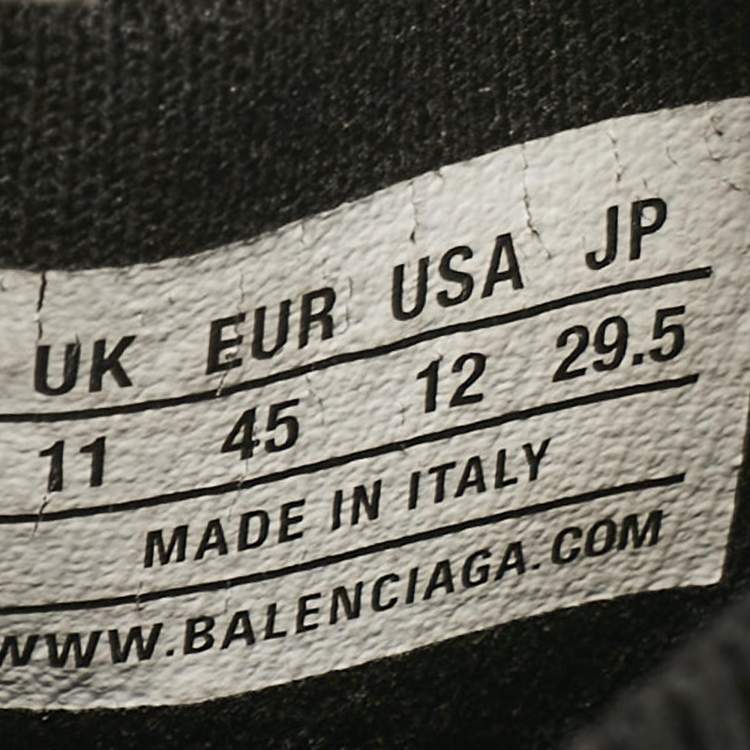 Pre Owned Balenciaga Black Knit Fabric speed 2.0 High Top Sneakers Size 45