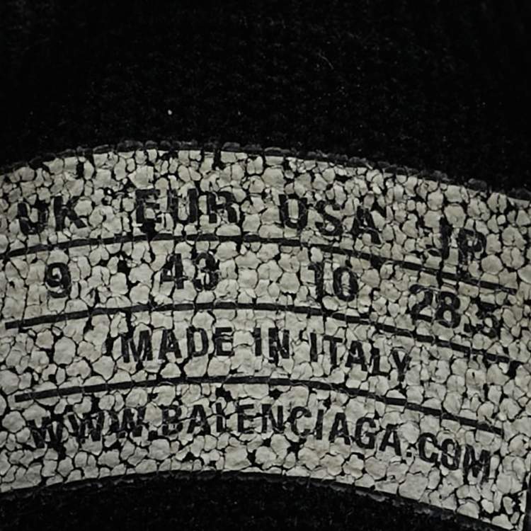 Pre Owned Balenciaga Black Knit Fabric Speed 2.0 High Top Sneakers Size 43