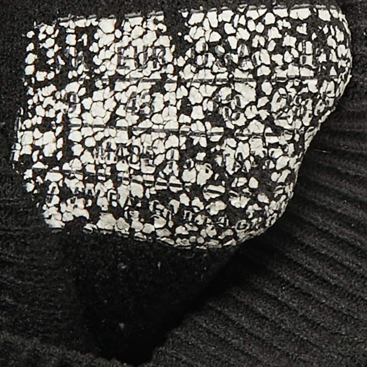 Pre Owned Balenciaga Black Knit Fabric Speed Trainer High Top Sneakers Size 43