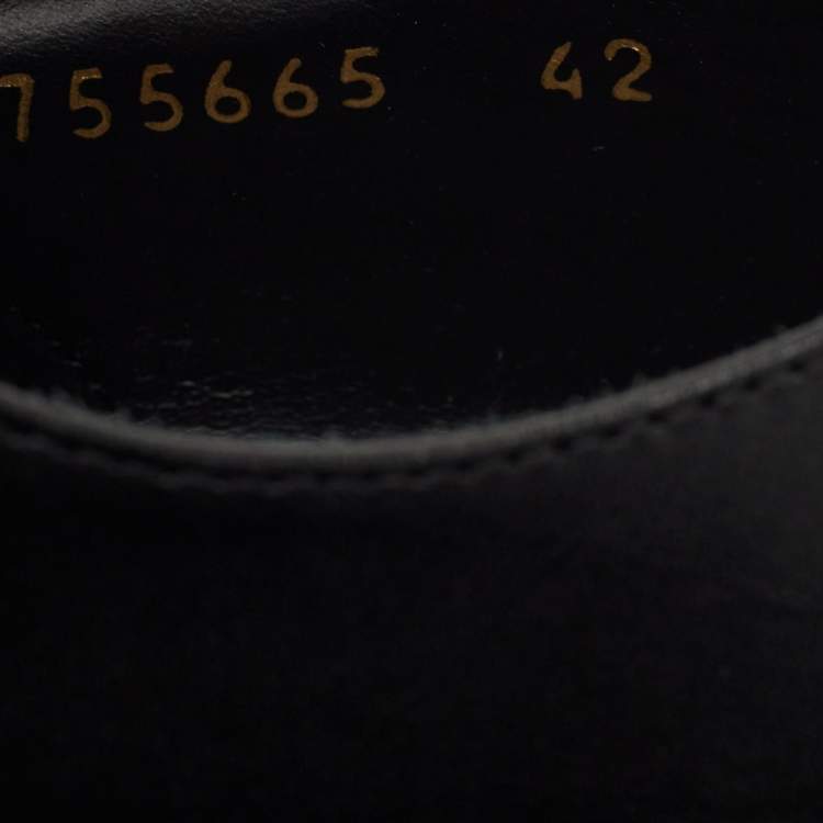 Pre Owned Balenciaga Black Leather Rhino Derby Size 42