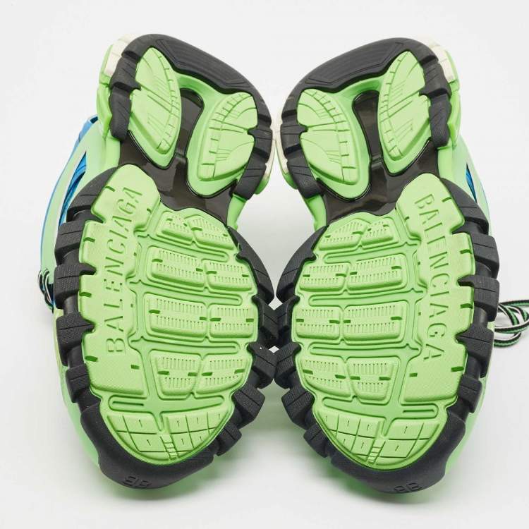 Pre Owned Balenciaga Multicolor Mesh and Faux Leather Track Sneakers Size 44