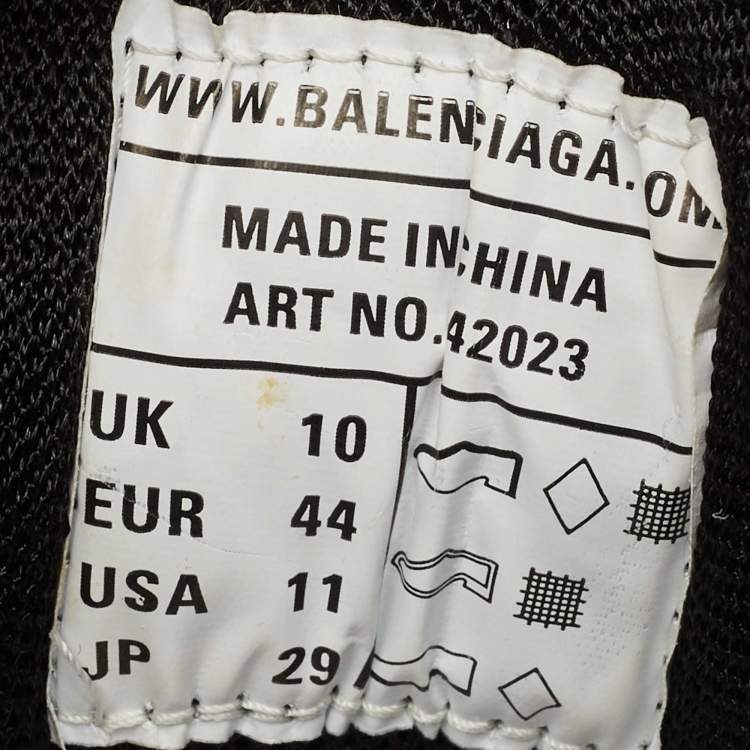 Pre Owned Balenciaga Multicolor Mesh and Faux Leather Track Sneakers Size 44