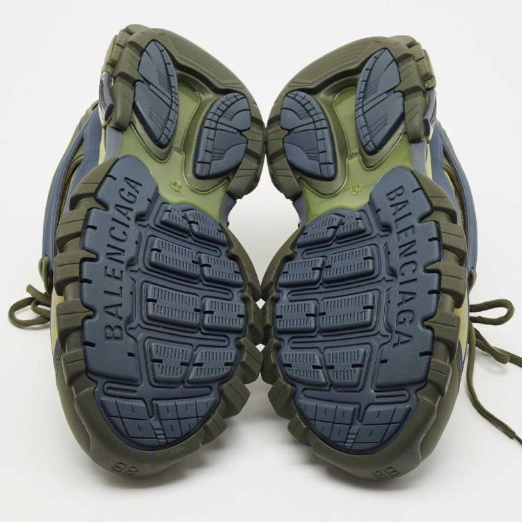 Pre Owned Balenciaga Multicolor Mesh and Faux Leather Track Sneakers Size 44