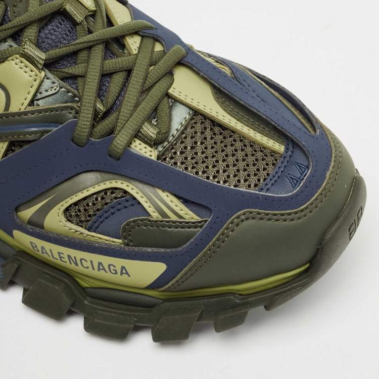 Pre Owned Balenciaga Multicolor Mesh and Faux Leather Track Sneakers Size 44