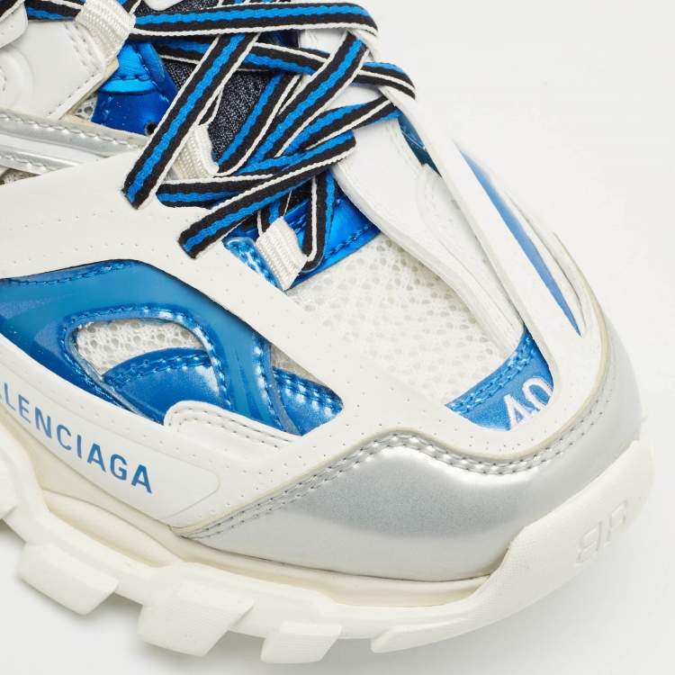 Pre Owned Balenciaga Multicolor Mesh and Faux Leather Track Sneakers Size 40