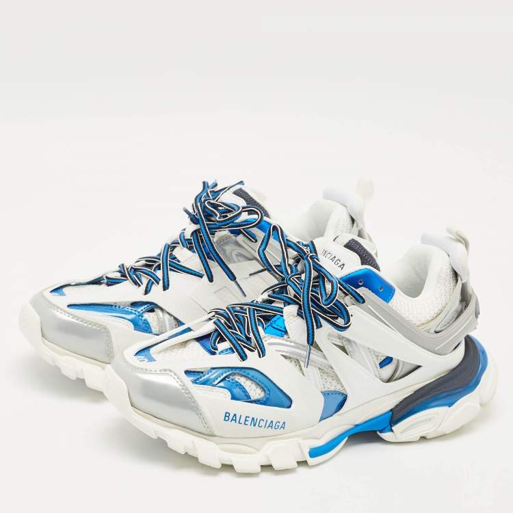 Pre Owned Balenciaga Multicolor Mesh and Faux Leather Track Sneakers Size 40