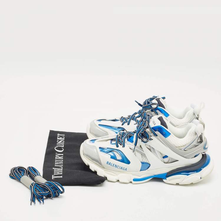 Pre Owned Balenciaga Multicolor Mesh and Faux Leather Track Sneakers Size 40