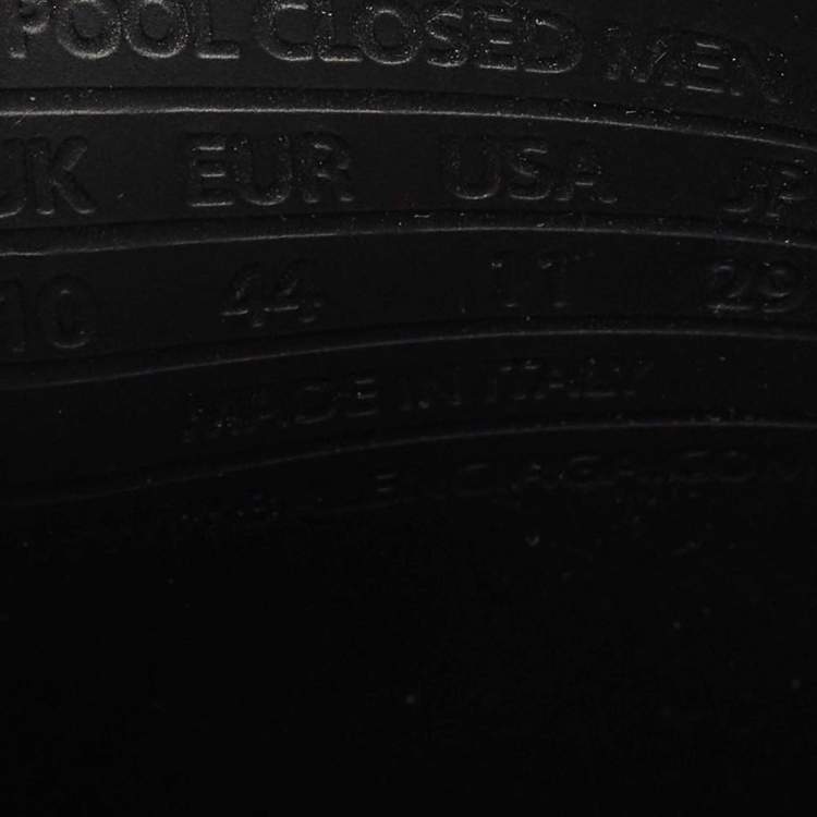 Pre Owned Balenciaga Black Rubber Flat Pool Mules Size 44