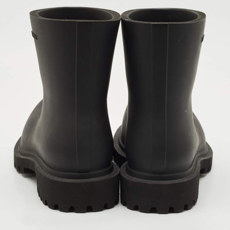 Pre Owned Balenciaga Black Rubber Steroid Boots Size 41