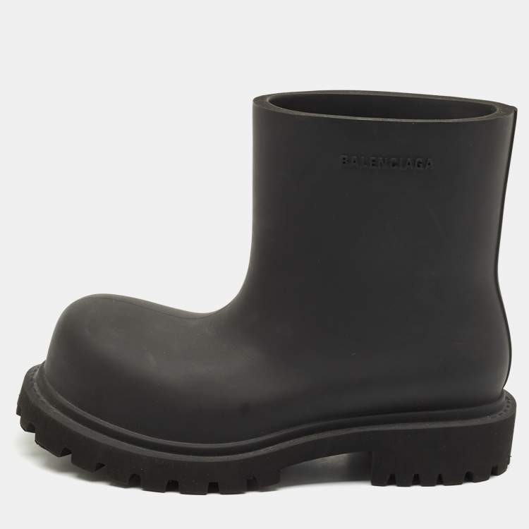 Pre Owned Balenciaga Black Rubber Steroid Boots Size 41