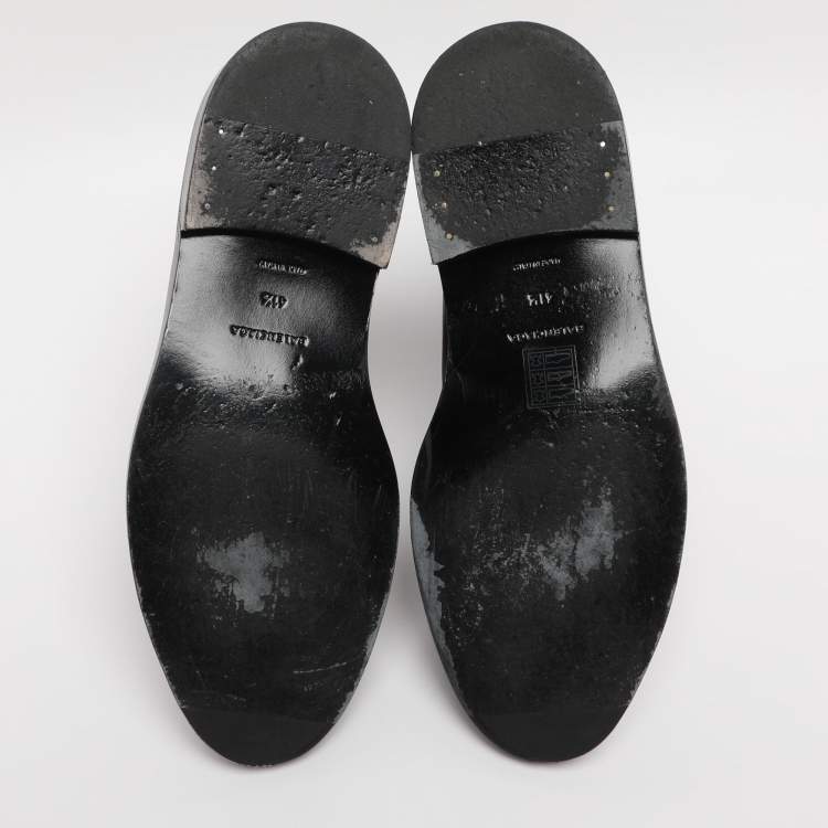 Pre Owned Balenciaga Burgundy Elastane and Leather Chelsea Boots Size 41.5