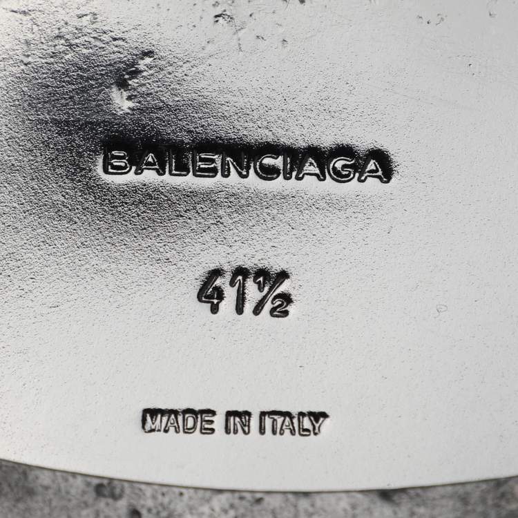 Pre Owned Balenciaga Burgundy Elastane and Leather Chelsea Boots Size 41.5