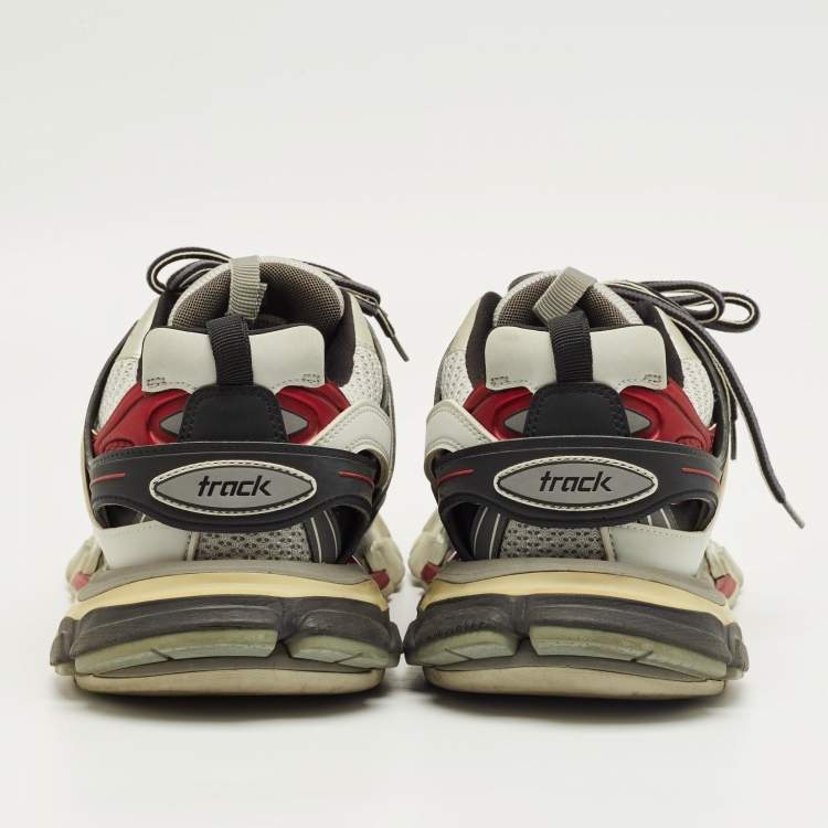 Pre Owned Balenciaga Multicolor Faux Leather and Mesh Track Low Top Sneakers Size 44